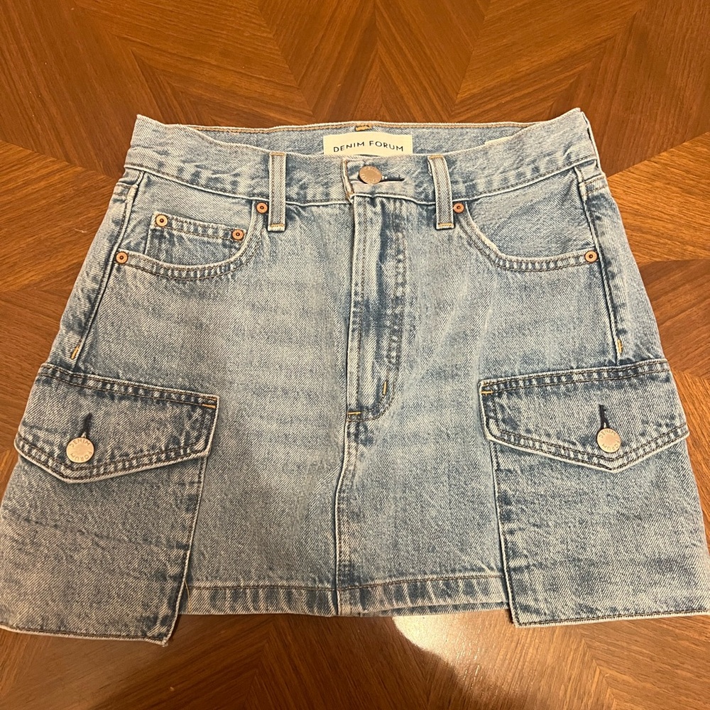 Denim Forum Light Blue Mini Skirt